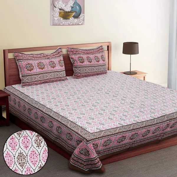 Pink_Cotton_Royal_Heritage_Empire_Double_Bedsheet_With_Pillow_Cover_108_X_108_Cm